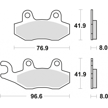 TRW LUCAS KLOCKI HAMULCOWE KH135 KH214 SINTER OFFROAD APRILIA SX 125 '18-, HONDA NSR 150 02-, KAWASAKI KLX 125 10-13, KDX 250 90