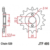 JT ZĘBATKA PRZEDNIA 495 15 DUCATI PASO SPORT 750 '86-90' (49515JT) (ŁAŃC. 520)