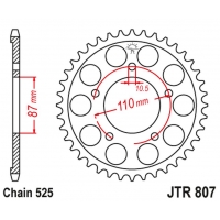 JT ZĘBATKA TYLNA 828 49 SUZUKI GSF 650 BANDIT '07-15, GSX 650 '08-16, GSF/GSX 400 BANDIT '90-92, SV 650 '99-13 (82849JT) (ŁAŃC. 