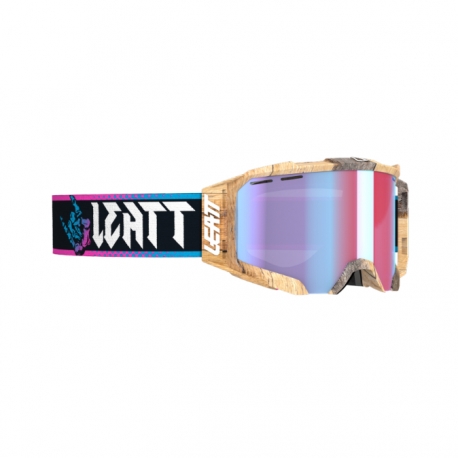 LEATT GOGLE ROWEROWE VELOCITY 5.0 MTB IRIZ GOGGLE WOODY BLUE UC 26% - KOLOR CZARNY/BRĄZOWY/NIEBIESKI/FIOLETOWY SZYBKA LUSTRZANA 