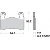 SBS PROMOCJA KLOCKI HAMULCOWE KH265 RACING DUAL CARBON HONDA CBR 600RR '03-'04 KOLOR CZARNY