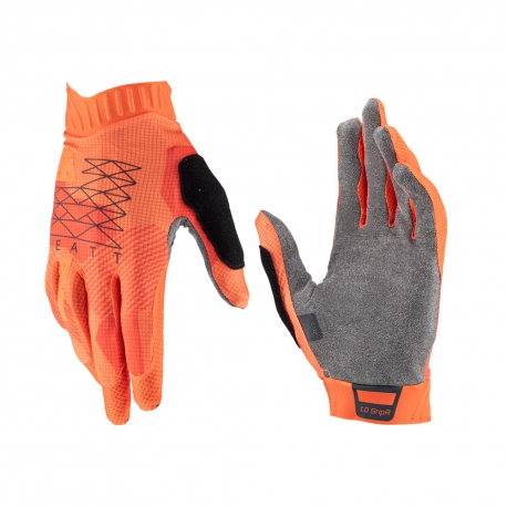 LEATT RĘKAWICE ROWEROWE MTB 1.0 GRIPR GLOVE FLAME KOLOR POMARAŃCZOWY ROZMIAR M