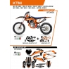 UFO KOMPLET PLASTIKÓW KTKIT522001 PLUS KOMPLET NAKLEJEK (OKLEIN) KTM SX/SXF 125/150/250/350/450 '19-'22 W ZESTAWIE PRZEDNIA TABL
