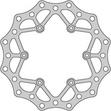 DELTA BRAKING TARCZA HAMULCOWA TYŁ YAMAHA YZ/WR 125 '98-01, YZ/WR 250 '98-'01, YZF/WRF 400/426 '99-01, WAVE ULTRA LIGHT (240X115