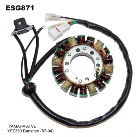 ELECTROSPORT UZWOJENIE ALTERNATORA (STATOR) YAMAHA YFZ 350 BANSHEE (87-94) ( Z IMPULSATOREM)