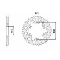 CHT ZĘBATKA TYLNA 899 38 (897-38) KTM SX/EXC SXF/EXCF ALL MODEL '88-'21