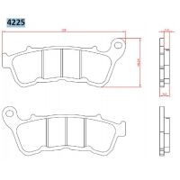 BRENTA KLOCKI HAMULCOWE KH640 SPIEK METALICZNY (ZŁOTE) HARLEY-DAVIDSON XL883/XL1200 '14-, PRZÓD (FT 4225)