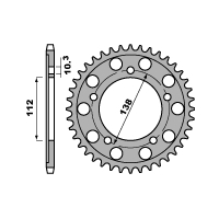 PBR ZĘBATKA TYLNA 4448 48 C45 R6 (99-02) (JTR1871.48) (ŁAŃC. 530)