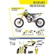 UFO KOMPLET PLASTIKÓW SUKIT418999 PLUS KOMPLET NAKLEJEK (OKLEIN) SUZUKI RMZ 250 '19-'22 RMZ 450 '18-'22 W ZESTAWIE PRZEDNIA TAB