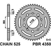 PBR ZĘBATKA TYLNA 4350 43 C45 HONDA CB 500 '94-'03, CB 750 '91-'03, VT 600 SHADOW '90-'04 (JTR1332.43) (ŁAŃC. 525)