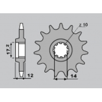 CHT ZĘBATKA PRZEDNIA 553 12 GILERA 50 91-96 (4052-12) (ŁAŃC.420)