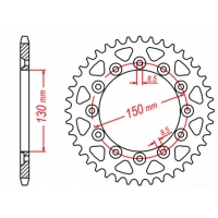 MTX PARTS ZĘBATKA TYLNA 245 41 HONDA XL 600 LM '85-'88 (JTR245/2.41) (ŁAŃC. 520)