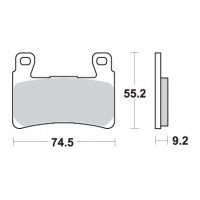 SBS KLOCKI HAMULCOWE KH296 /KH265STREET EXCEL SINTER KOLOR ZŁOTY PASUJE DO: HARLEY DAVIDSON PRZÓD