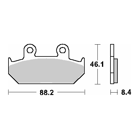 SBS KLOCKI HAMULCOWE KH124 STREET CERAMIC KOLOR CZARNY