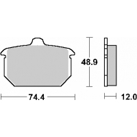 SBS WYPRZEDAŻ KLOCKI HAMULCOWE KH78 STREET STANDART CERAMIC KOLOR CZARNY