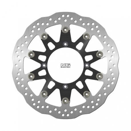 NG TARCZA HAMULCOWA PRZÓD KAWASAKI SUPERMOTARD 125/250 '06, SUPERMOTARD 450 '06-10 (320X109X5MM) (4X9,5MM) WAVE PŁYWAJĄCA (ŚRODE