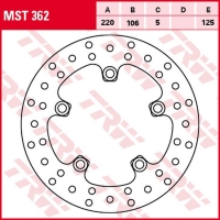 TRW ZF TARCZA HAMULCOWA TYŁ YAMAHA YZF R6 '03-, MT-10 '16-, YZF R1 '03-, (220X106X5MM) (NG903 NG903X)