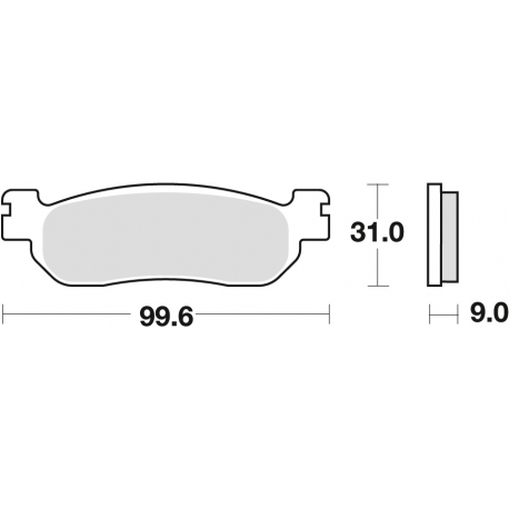 TRW LUCAS KLOCKI HAMULCOWE KH275 ORGANIC YAMAHA TW 125 99-08 TW 200 91-15 R6 99-02, PRZÓD/TYŁ