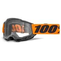 100 PROCENT GOGLE MODEL ACCURI 2 ENDURO MOTO ORANGE - CLEAR LENS - KOLOR CZARNY/POMARAŃCZOWY SZYBKA PRZEŹROCZYSTA