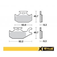 PROX KLOCKI HAMULCOWE SUZUKI LT-A/F 400F '08-'15, LT-A 450X '07-'10, LT-A 700X '05-'07, LT-A 750X '08-'15 LEWY PRZÓD