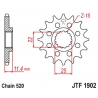 JT ZĘBATKA PRZEDNIA 1252 13 KTM LC4 400/600/620/640/690 (125213JT) (ŁAŃC. 520)