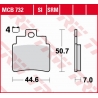TRW ZF KLOCKI HAMULCOWE KH355/4 ORGANIC SYM GTS JOYMAX/VOYAGER 125 '05-, FIRENZE 250 '06-'07, VOYAGER 250 '05-, PRZÓD