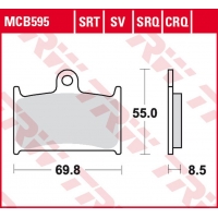 TRW LUCAS ZF KLOCKI HAMULCOWE KH236 SINTER TRACK SUZUKI GSX-R 400 '90-'95, GSX-R 750 '88-'93, GSX-R 1000 '89-'92,TRIUMPH DAYTONA