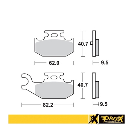 PROX KLOCKI HAMULCOWE KH428 YAMAHA YFM 700 RAPTOR '06-11 TYŁ