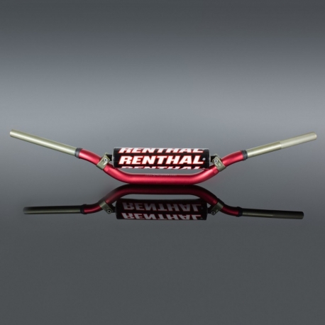 RENTHAL KIEROWNICA 1,1/8 CALA (28,6MM) MX TWINWALL 922 HANDLEBAR RED RC HIGH PADDED KOLOR CZERWONY Z GĄBKĄ