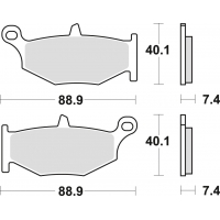 TRW LUCAS KLOCKI HAMULCOWE KH419 SINTER STREET SUZUKI GSR / GSXR 600 06-10, GSXR 750 06-10, DL 1000 14-, B-KING 1300 07-10, GSX 