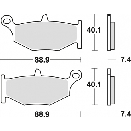 TRW LUCAS KLOCKI HAMULCOWE KH419 SINTER STREET SUZUKI GSR / GSXR 600 06-10, GSXR 750 06-10, DL 1000 14-, B-KING 1300 07-10, GSX 