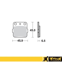 PROX KLOCKI HAMULCOWE KH84 / KH84/3 HONDA CR 80/85 '86-07, CRF 150R '07-09 PRZÓD, YAMAHA YZ 80/85 '93-19, YZ 65 '19-20 TYŁ