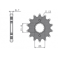 SUNSTAR ZĘBATKA PRZEDNIA 513 17 SUZUKI GSXR 1000/1300, TL 1000 (JTF513.17) (ŁAŃC. 530) (51317JT)