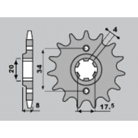 PBR ZĘBATKA PRZEDNIA 328 13 18NC HONDA NSR 125 89-93 (ŁAŃC. 520)