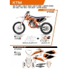 UFO KOMPLET PLASTIKÓW KTKIT522042 PLUS KOMPLET NAKLEJEK (OKLEIN) KTM SX/SXF 125/150/250/350/450 '19-'22 W ZESTAWIE PRZEDNIA TABL