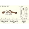 VESRAH KORBOWÓD YAMAHA YFM 350 (YFM350) RAPTOR '07-'13, WARRIOR, WOLVERINE '87-'09, BIG BEAR 350 '87-'99 (VA2007) (MADE IN JAPAN