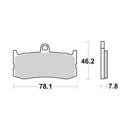 SBS KLOCKI HAMULCOWE KH491 RACING DUAL CARBON TRIUMPH DAYTONA TRIPLE 675 '09-'18 KOLOR CZARNY PRZÓD