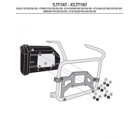 KAPPA MOCOWANIE SKRZYNKI NARZĘDZIOWEJ KS250 DO STELAŻA KL7711