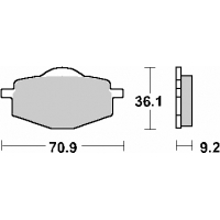 SBS PROMOCJA KLOCKI HAMULCOWE KH101 STREET CERAMIC YAMAHA CRYPTON 105 '98-'04, CYGNUS 50 '96-'01, DT 50R '89-'97, DT 125R '96-'0