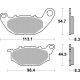 SBS KLOCKI HAMULCOWE KH663 PASUJE DO: YAMAHA YZF-R25 '15-'17, YZF-R3 '15-'17, MT-03 '16-'17, MT-25 '17 PRZÓD (ZAMIENIA MIESZANKĘ