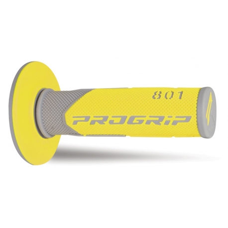 PROGRIP MANETKI PG801 OFF ROAD (22+25MM, DŁ.115MM) KOLOR SZARY/ŻÓŁTY (DWUSKŁADNIKOWE) (801-289) (PG801/1) - PROMOCJA - STD CENA 