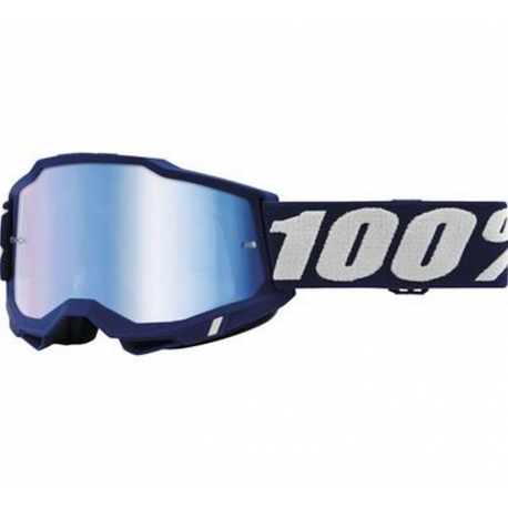 100 PROCENT GOGLE MODEL ACCURI 2 DEEPMARINE - MIRROR BLUE LENS - KOLOR GRANATOWY/BIAŁY SZYBKA NIEBIESKIE LUSTRO