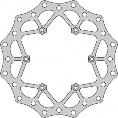 DELTA BRAKING TARCZA HAMULCOWA PRZÓD KTM 2T/4T '91-21, HUSABERG, HUSQVARNA, GAS-GAS '21, WAVE ULTRA LIGHT (260X126,5X3MM) (6X6,5