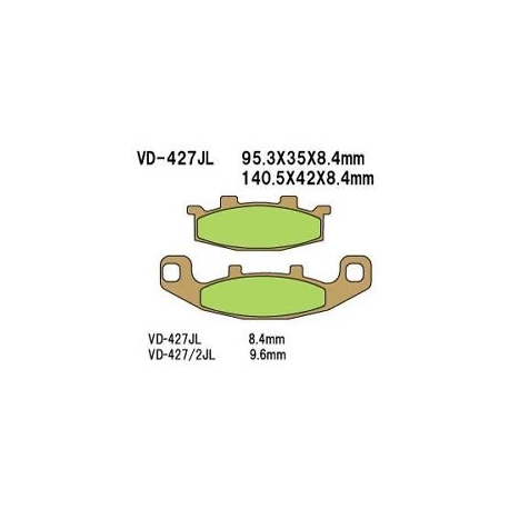 VESRAH KLOCKI HAMULCOWE KH129 SPIEK METALICZNY (ZŁOTE) (MADE IN JAPAN)