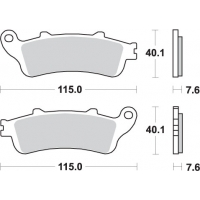 SBS PROMOCJA KLOCKI HAMULCOWE kH261 / KH281 STREET PERFORMANCE (EXCEL) SINTER HONDA ST 1100 '96-'01 KOLOR ZŁOTY