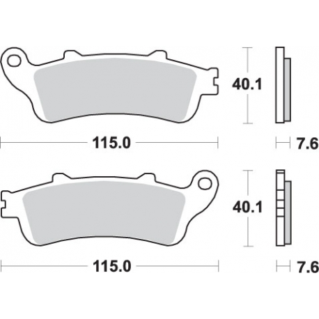 SBS PROMOCJA KLOCKI HAMULCOWE kH261 / KH281 STREET EXCEL SINTER HONDA ST 1100 '96-'01 KOLOR ZŁOTY