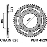 PBR ZĘBATKA TYLNA 4529 48 C45 TRIUMPH 675 DAYTONA/ STREET TRIPLE '06-'20, BONNEVILLE/SPEEDMASTER/THRUXTON 1200 (JTR2014.48) (ŁAŃ