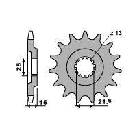 PBR ZĘBATKA PRZEDNIA 528 15 18NC KAWASAKI GPZ750VT (ŁAŃC. 630)