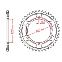 MTX PARTS ZĘBATKA TYLNA 498 42 KAWASAKI VN 800 CLASSIC '96-'06, VN 800 VULKAN '97-'05 (JTR499.42) (ŁAŃC. 530)