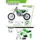 UFO KOMPLET PLASTIKÓW KAKIT227047 PLUS KOMPLET NAKLEJEK (OKLEIN) KAWASAKI KXF 250 '21-'22 KXF 450 '19-'22 W ZESTAWIE PRZEDNIA T